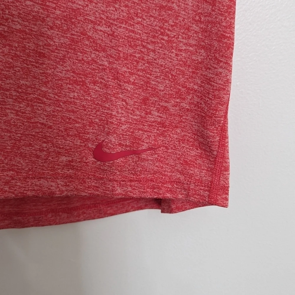 Nike Women's Red Heathered Sleeveless Tank Top